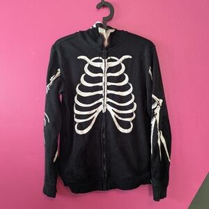 Men's Tony Hawk Skeleton Hoodie with Full Facial Mask